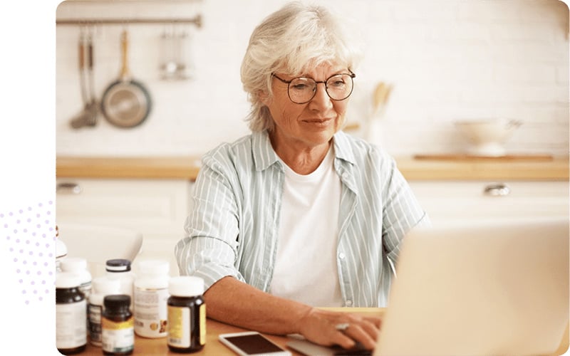Elderly patient with medication