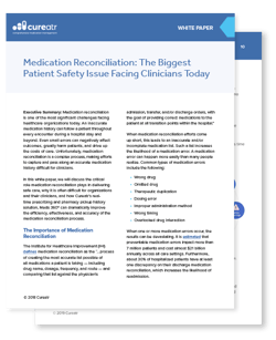 Medication Reconciliation White Paper