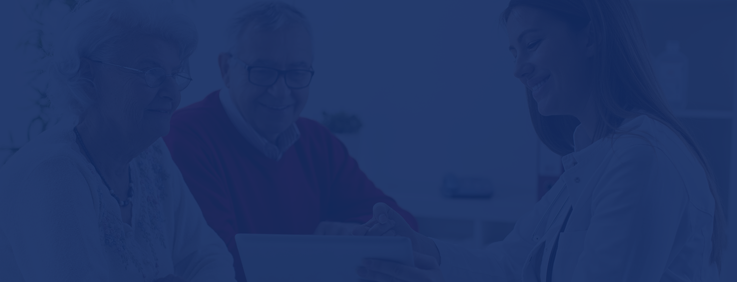 Senior couple on consultation with a doctor